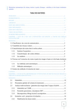 Extraction automatique du réseau routier à partir d'images à THRS