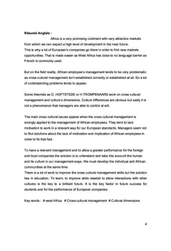 Management interculturel en Afrique de l'Ouest : Forces et évolutions