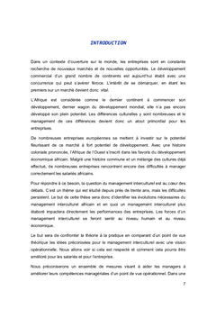 Management interculturel en Afrique de l'Ouest : Forces et évolutions