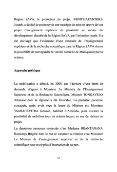 Centre universitaire régional de la SAVA (CURSA) implanté par la population locale