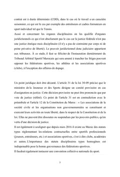Tribune sur Le Droit du Sport en Droit Comparé