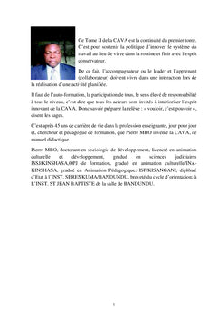 La pédagogie de la CAVA Tome 2