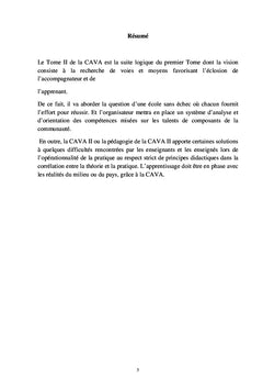 La pédagogie de la CAVA Tome 2