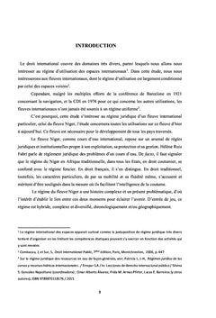 Le régime juridique et institutionnel du fleuve Niger d'hier à nos jours