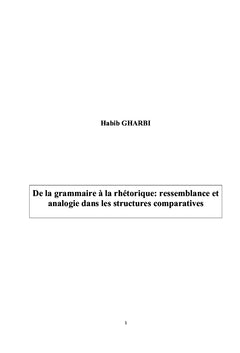 La comparaison, la similitude et la métaphore