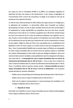 Caractères pluviométriques et zones à risques d'inondations