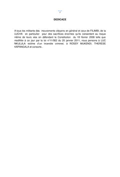 Accord politique de la CENCO face à la Constitution Congolaise de 2006