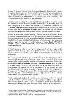 Accord politique de la CENCO face à la Constitution Congolaise de 2006