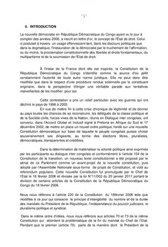 Accord politique de la CENCO face à la Constitution Congolaise de 2006