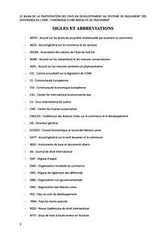 La participation au Système de règlement des différends de l'OMC