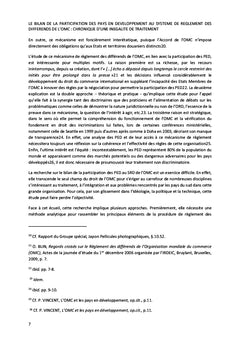 La participation au Système de règlement des différends de l'OMC