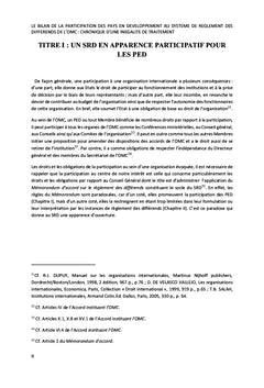 La participation au Système de règlement des différends de l'OMC