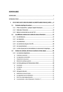 Les leviers de compétitivité au sein des filières agroalimentaires