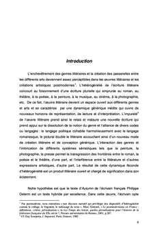 La question de l'hybride dans Autumn de Philippe Delerm