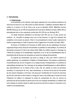 Influence de l'éducation kiné, sur les récidives de bronchiolite
