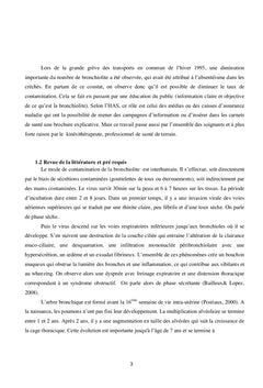 Influence de l'éducation kiné, sur les récidives de bronchiolite