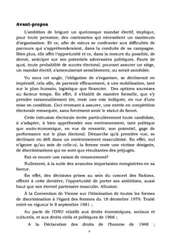 Le manuel de la candidate en période électorale