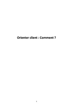 Orienter client: Comment?