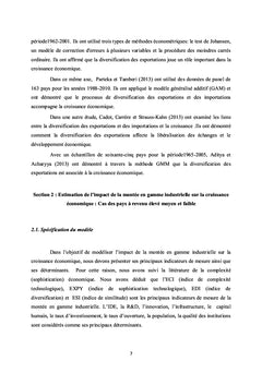 Politique de montée en gamme industrielle et croissance économique