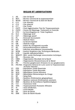 Trypanosomiase Humaine Africaine (THA), Zone de Santé de Kwamouth