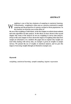 L'effet de la pondération des individus dans les méthodes statistiques