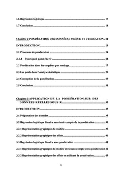L'effet de la pondération des individus dans les méthodes statistiques