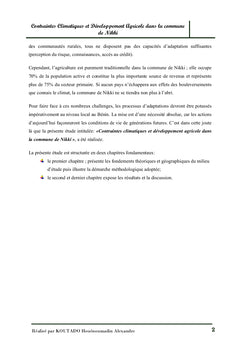 Climat et développement local.
