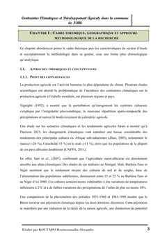 Climat et développement local.