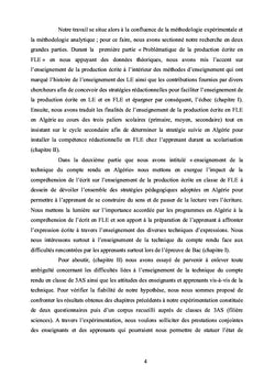 L'enseignement de la production écrite en FLE en Algérie