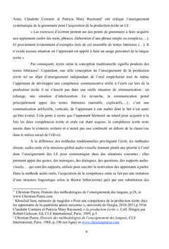 L'enseignement de la production écrite en FLE en Algérie