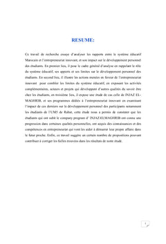 Impact des programmes dédiés à l'entrepreneuriat innovant