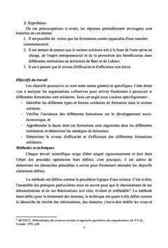 Analyse des Institutions Solidaires dans le secteur de la formation