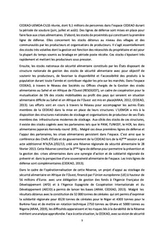 La gouvernance de la sécurité alimentaire en Afrique de l'Ouest