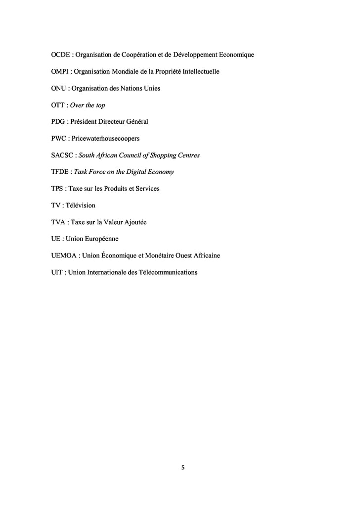 Contribution à la mise en place d'une fiscalité de l'économie numérique dans l'espace CEDEAO
