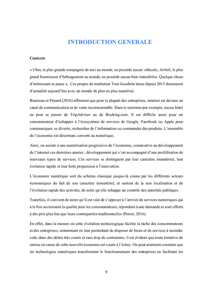 Contribution à la mise en place d'une fiscalité de l'économie numérique dans l'espace CEDEAO