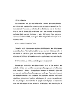 Littérature orale: Perspectives culturelles et didactiques