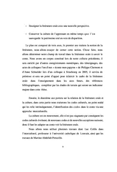 Littérature orale: Perspectives culturelles et didactiques