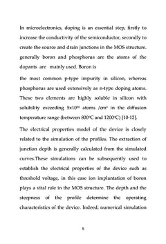 Comparison between Boron and Phosphorus diffusion profiles in MOS tran