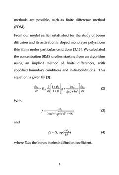 Comparison between Boron and Phosphorus diffusion profiles in MOS tran