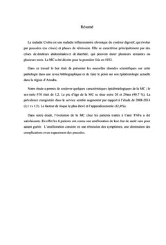 Maladie de Crohn: étude épidémiologique