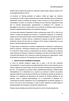Dégradation de polluants organiques par photocatalysé hétérogène