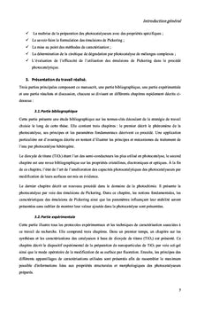 Dégradation de polluants organiques par photocatalysé hétérogène