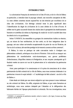 L'archéologie du bâti colonial : cas de la ville de Dabou