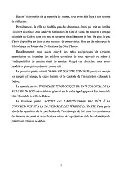 L'archéologie du bâti colonial : cas de la ville de Dabou