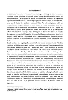 Impact de la fiscalité sur la croissance économique de la RDC