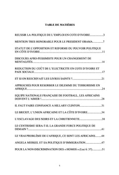 Quand un africain réfléchit pour le Monde