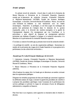 La politique de contrôle au sein des organisations publiques