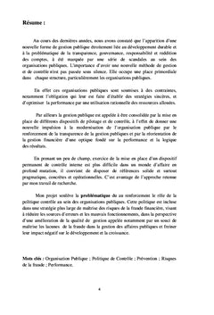 La politique de contrôle au sein des organisations publiques