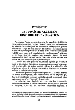 Les Juifs d'Algérie