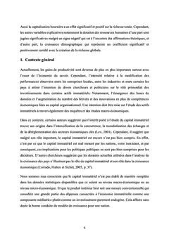 Impacts du capital immatériel sur la richesse des nations